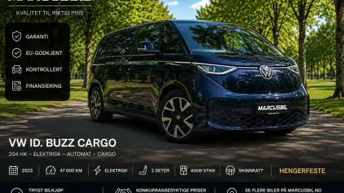 VOLKSWAGEN ID. BUZZ CARGO 150 KW ID. Buzz Cargo 204 hk – Komfortseter | 400V Uttak