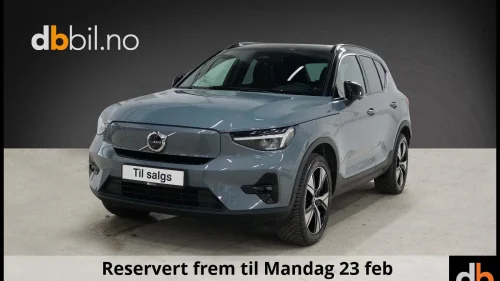 VOLVO XC40 430km rekkevidde | 408 hk | H-feste | Soltak | Delskinn