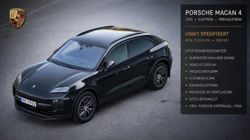 PORSCHE Macan 4 Burmest. | HUD | Bakstyr | Mass + vent | P.skj | Skinn