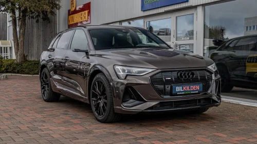 AUDI e-tron 55 55 2 x S-line, Krok, Sort Optikk, Luft, HUD, 21", Skinn
