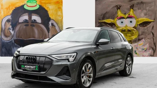 AUDI E TRON 55 55 I S-LINE I KROK I MATRIX I B&O I 360 I SORT OPTIKK I