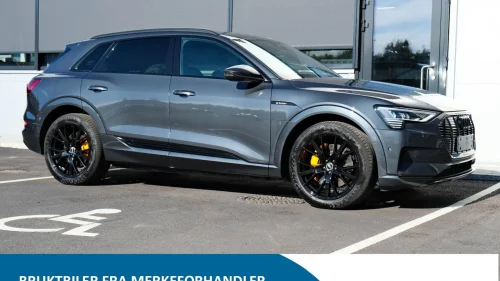 AUDI E TRON 55 55 Advanced Business - Sort optikk, Skinn, Hellakkering