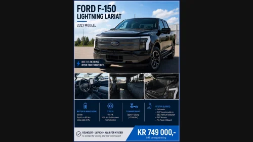 FORD F150 LIGHTNING F150 Lightning Lariat Ryggekamera 5Seter