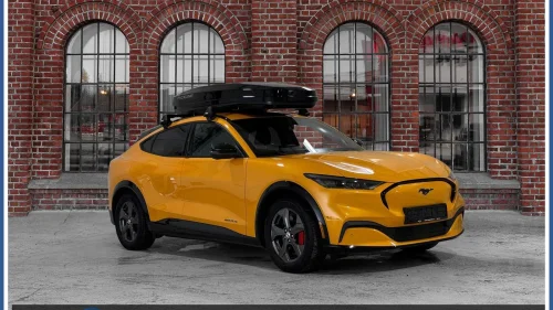 FORD Mustang Mach-E SR AWD Tek.pakke Skinn Skiboks Rekkevidde 40 mil