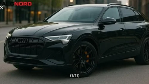 AUDI e-tron Sportback 50 "ALL BLACK" 8 nye dekk / Skinn / Gule calippere /