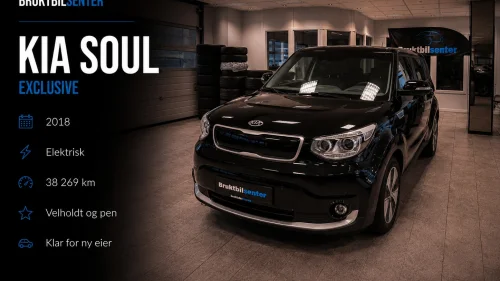 KIA SOUL Exclusive 30kWh | Kun 38.269km | Meget velutstyrt