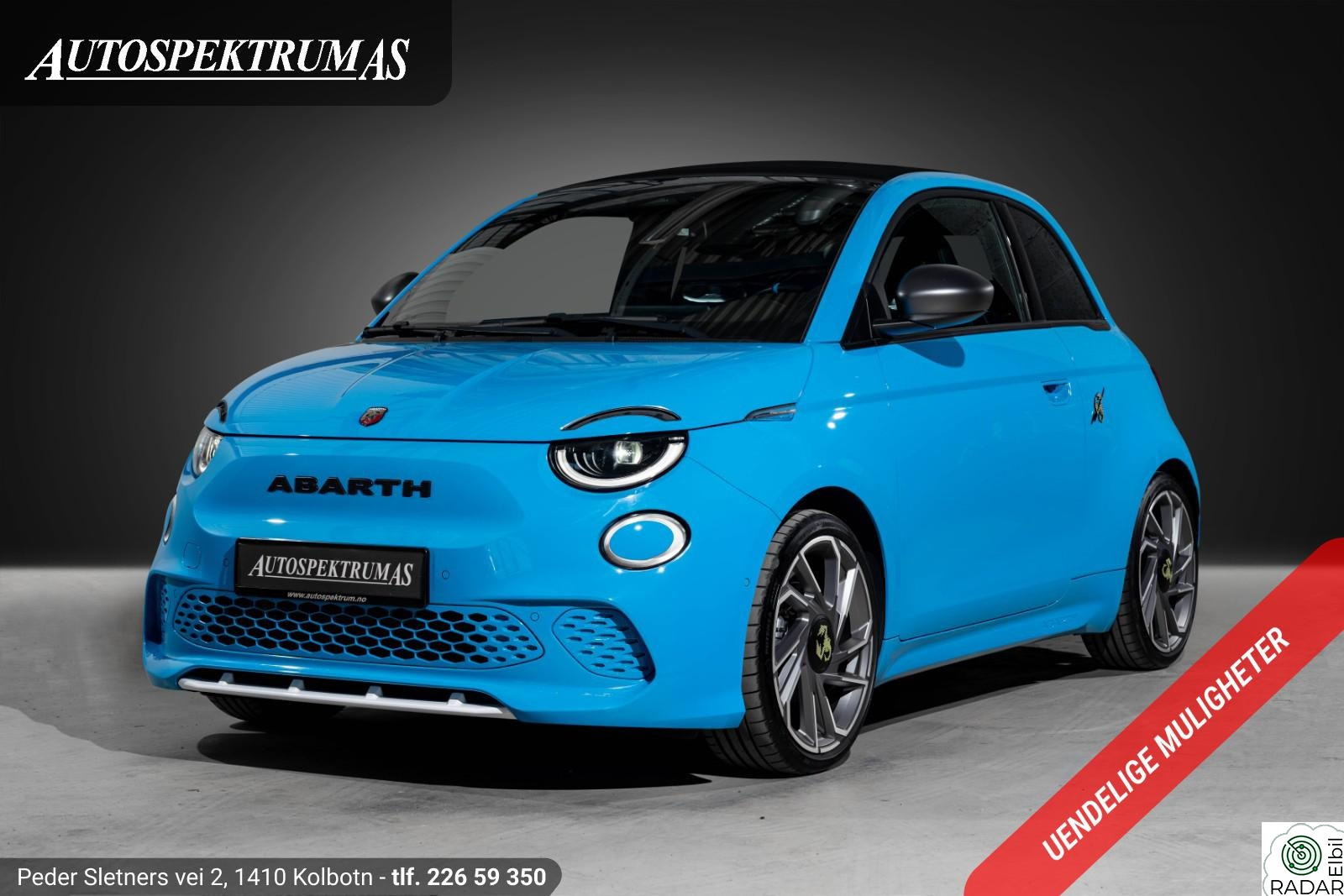 ABARTH 500 Scorpionissima/Kabriolet/Alcantara/To sett hjul/Lav km!