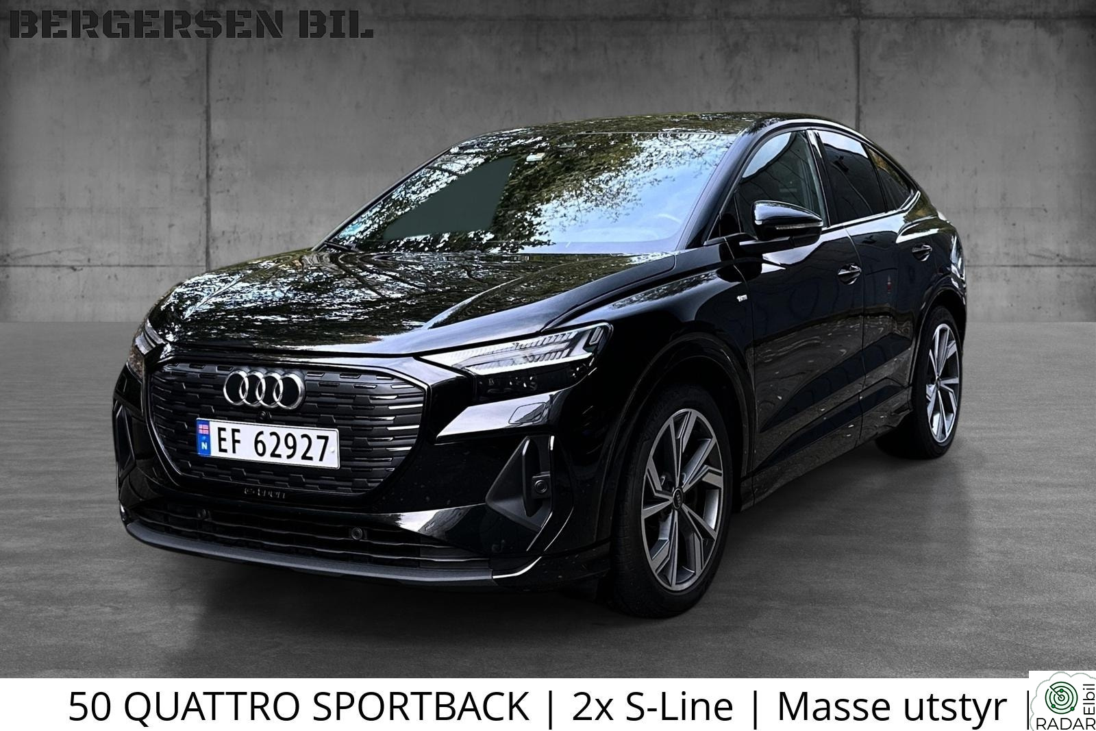 AUDI Q4 SPORTBACK 50 E TRON 50 QUATTRO SPORTBACK | 2x S-Line | Masse utstyr |