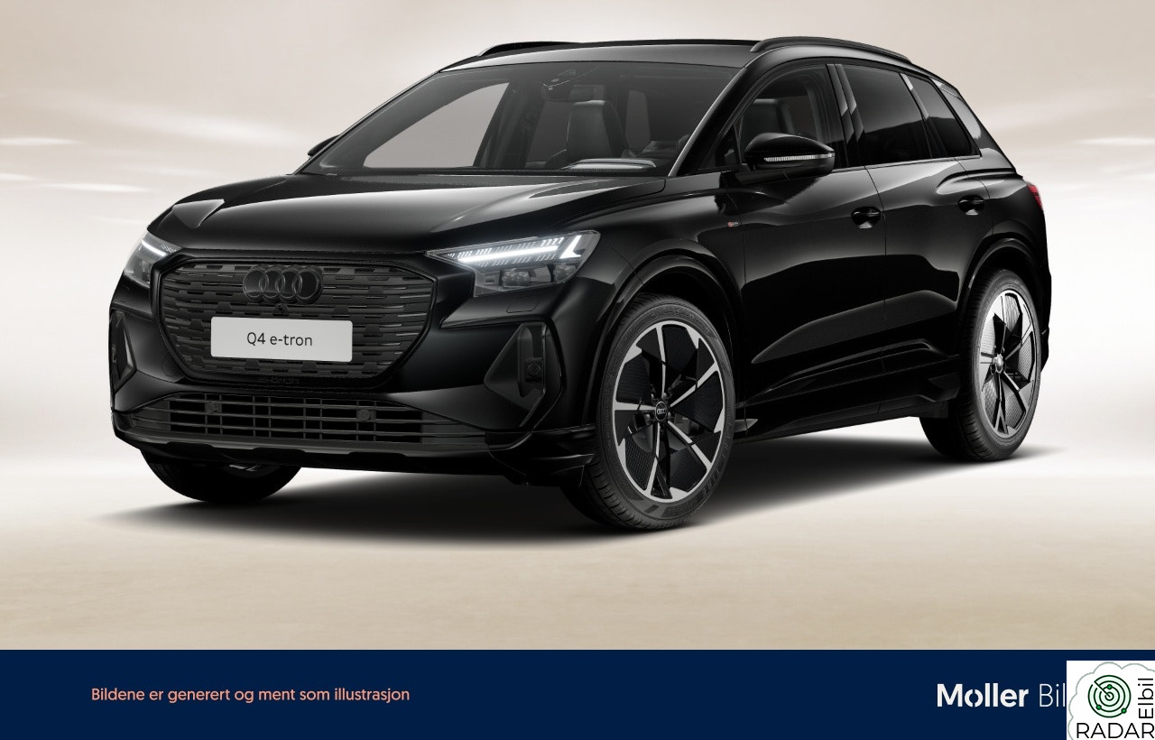 AUDI Q4 45 e-tron 45 quattro Edition S line-Matrix-H.feste-Ryggekam-Black