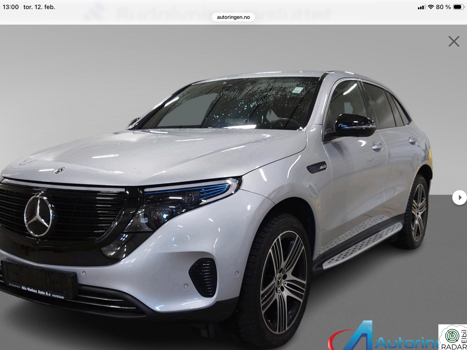 MERCEDES-BENZ EQC 400 4MATIC 400 4MATIC 1886 EDITION  TOPPUTSTYRT INNBYTTE MULIG