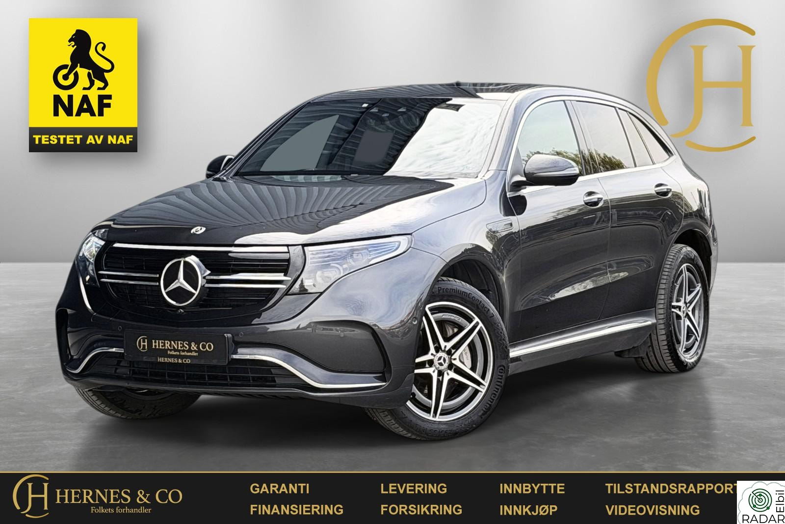MERCEDES-BENZ EQC 400 4MATIC NYEU/AMG-line/Acc/Keyless/Pano/Krok/Skinn/Carplay/Dab+