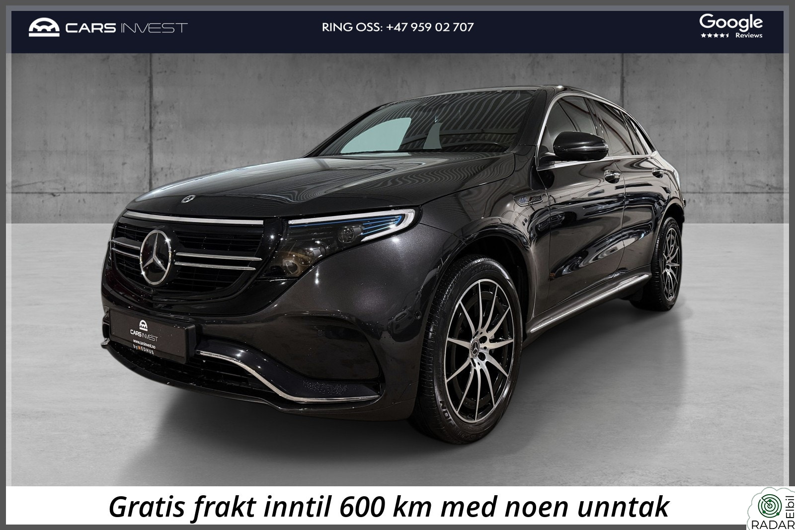 MERCEDES-BENZ EQC 400 4MATIC 2XAMG 400 4MATIC Buiremester|Skinn|Kork|Kamera