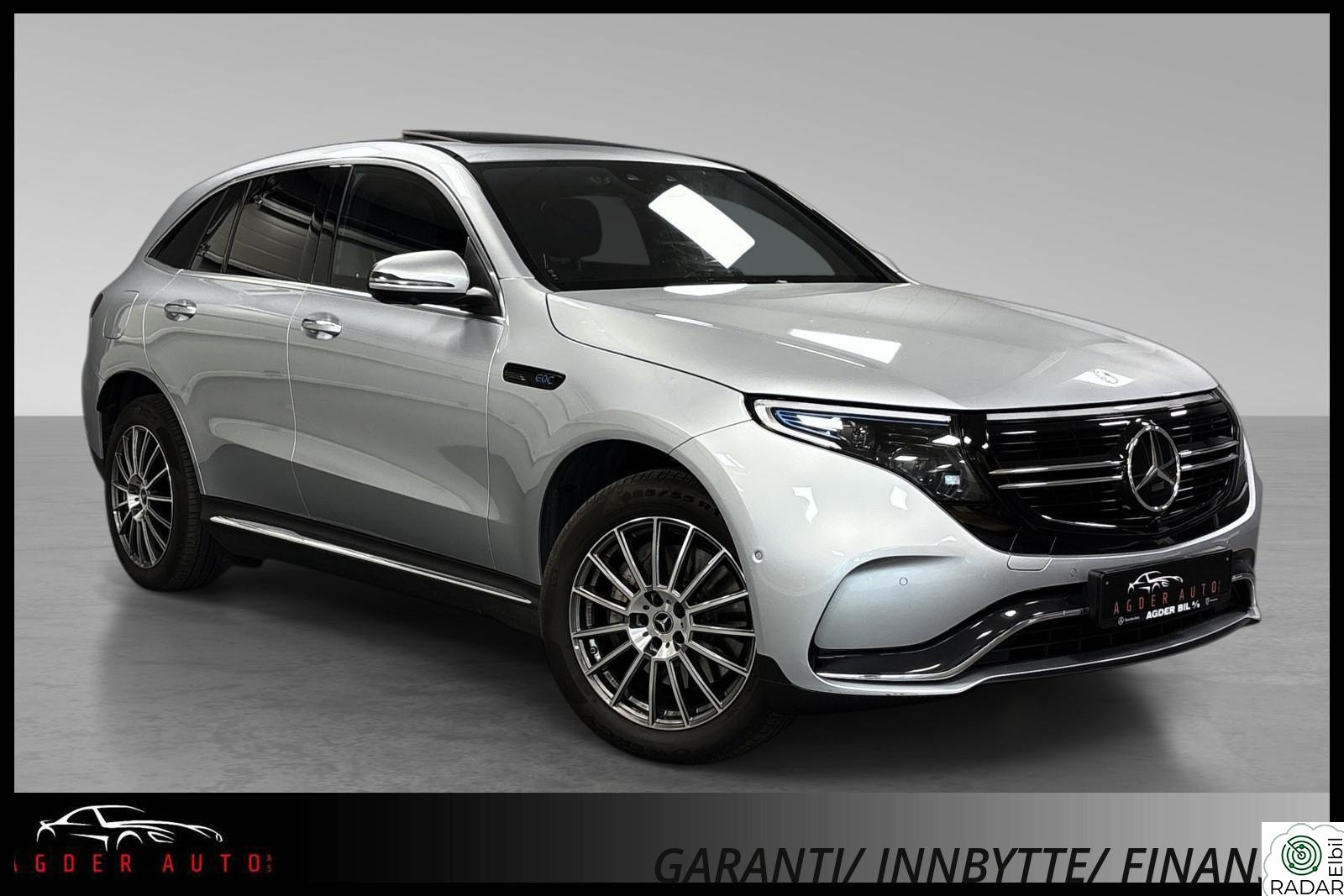 MERCEDES-BENZ EQC 400 4MATIC 2xAMG Norsk/Skinn/Soltak/HUD/Keyless/ACC/360/Krok/2x19