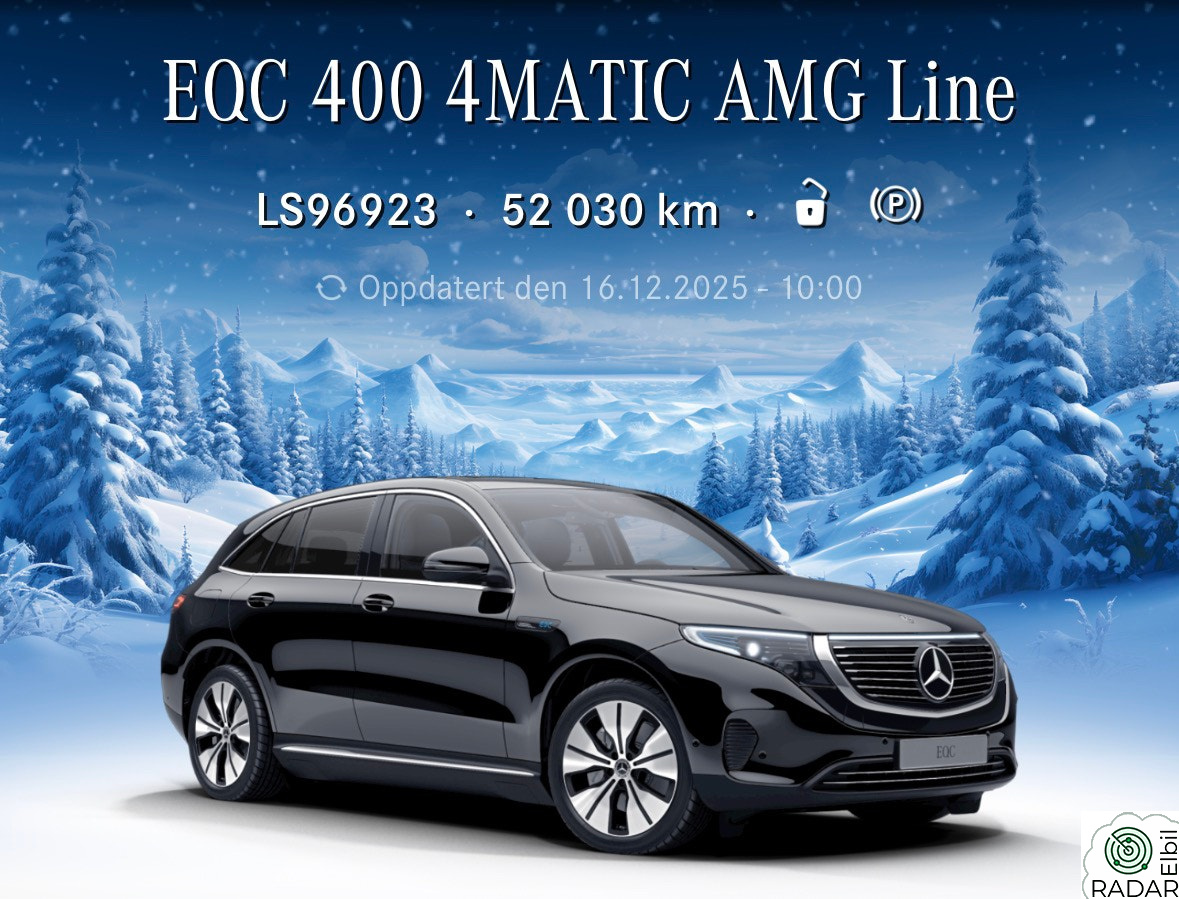 MERCEDES-BENZ EQC 400 4MATIC 400 4MATIC 3,5 års Mercedes Junge Sterne Garanti