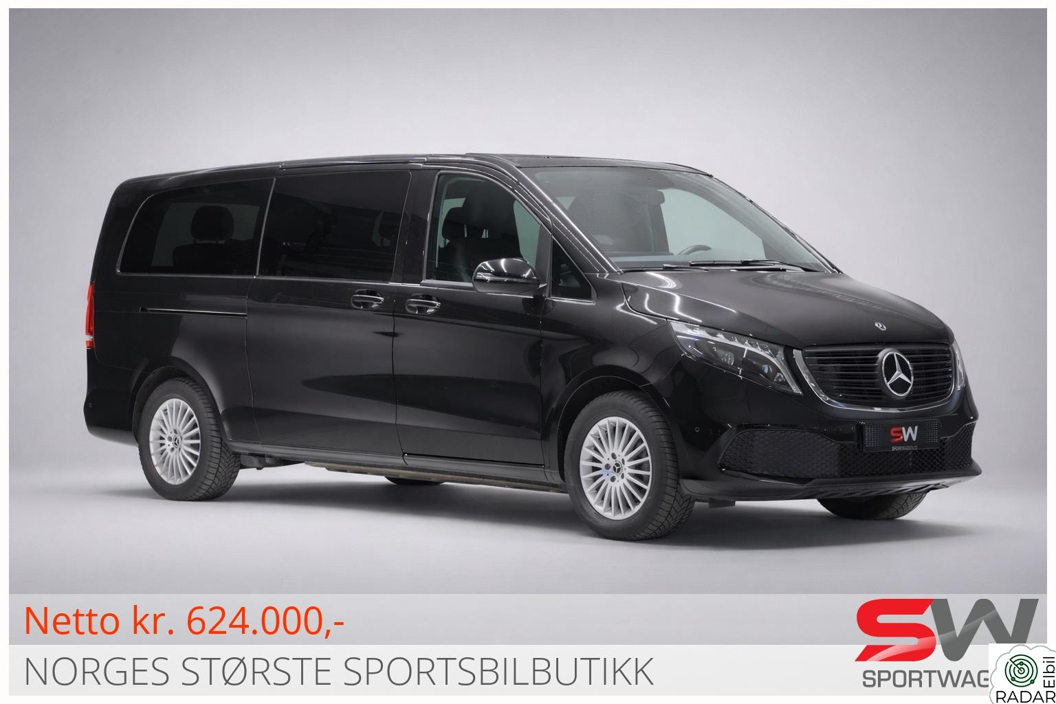 MERCEDES-BENZ EQV 300 Ekstra lang A3 + 8 seter - 76000 i MVA/Moms