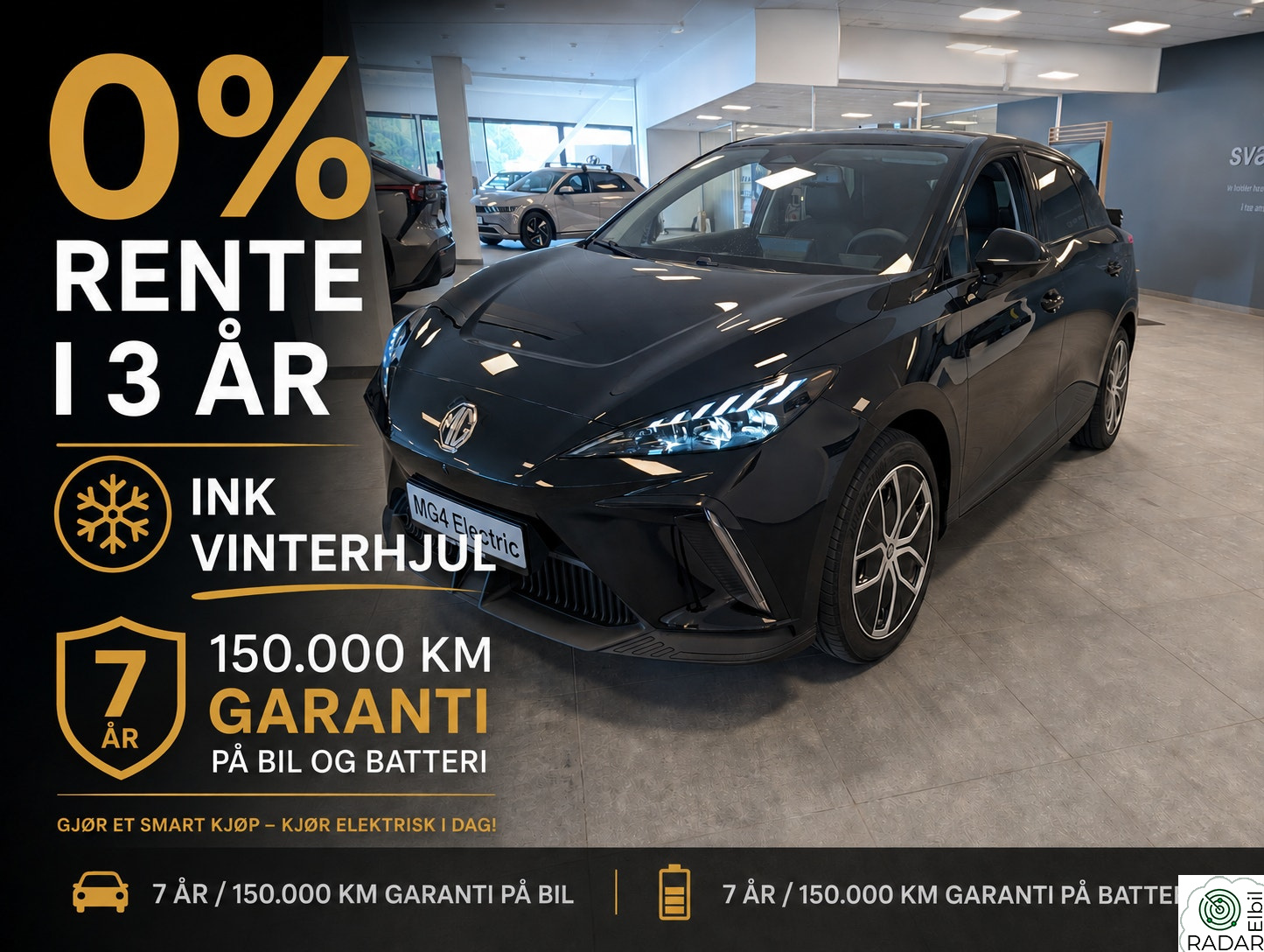 MG MG4 Electric 64kWh Luxury - 0% rente i 3år - ink vinterhjul