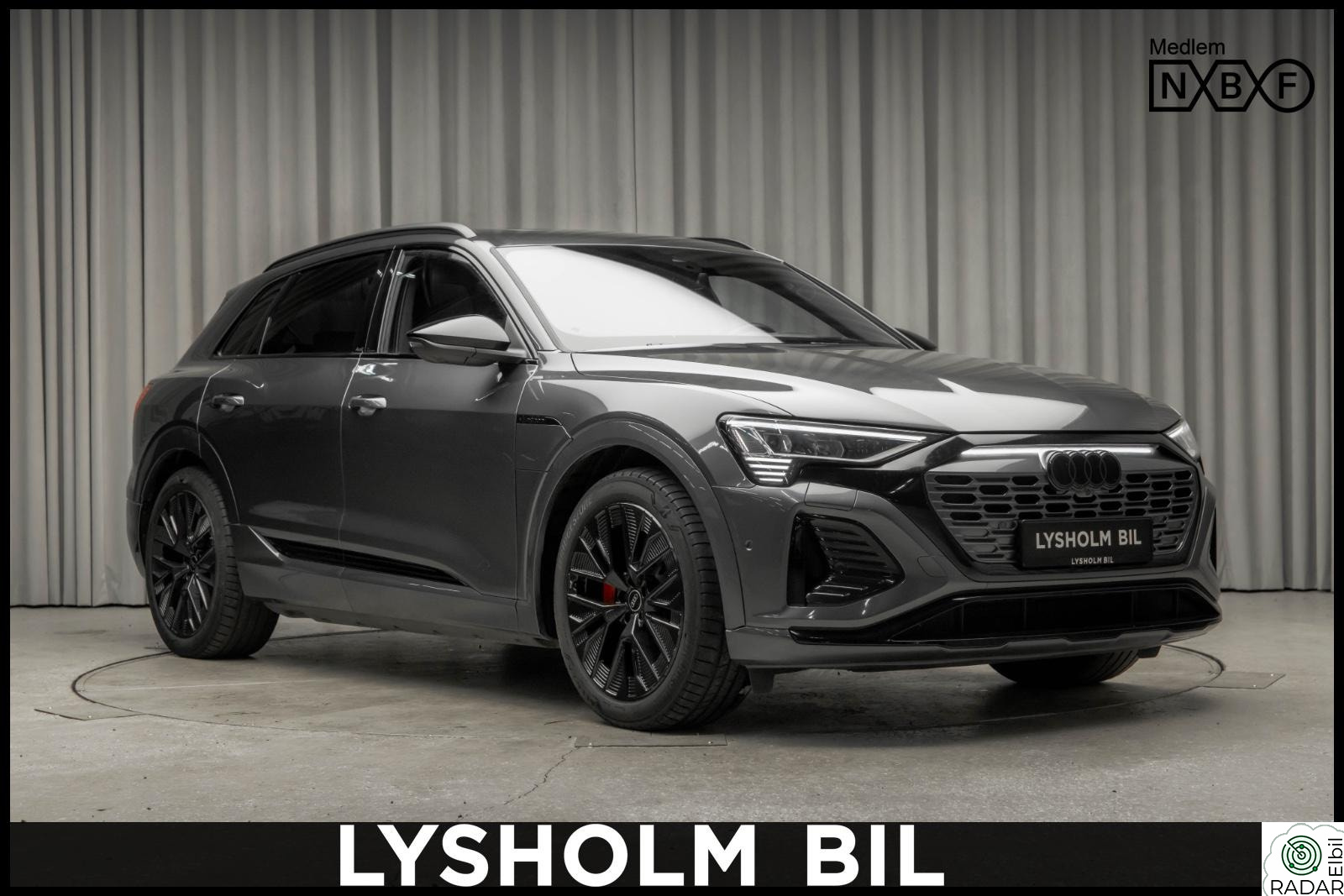 AUDI Q8 55 e-tron 55 SUV 2x S-Line/Svart optikk/Krok/Pano/B&O/Matrix/HUD