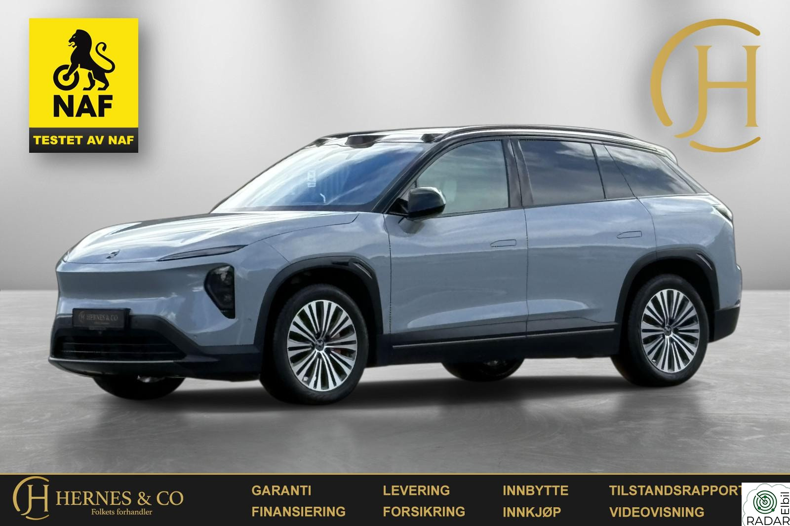 NIO EL7 653hk/LR/AWD/BaaS/NOMI/HUD/360/Luft/Krok/Massasje/S+V++