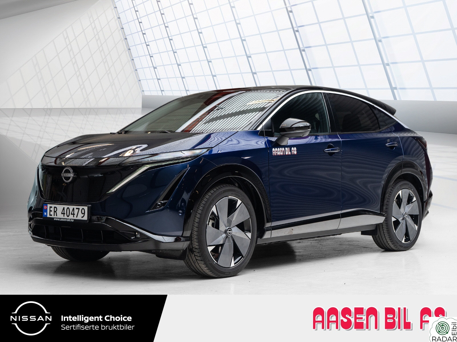 NISSAN ARIYA Evolve 87kWt med tilhengerfeste og 20" sommerhjul