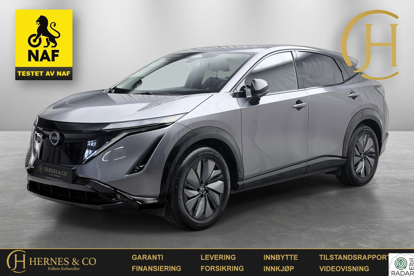 NISSAN ARIYA e-4ORCE Advance 87 kWt/306hk/515km/360°/krok/Rygg.kam++