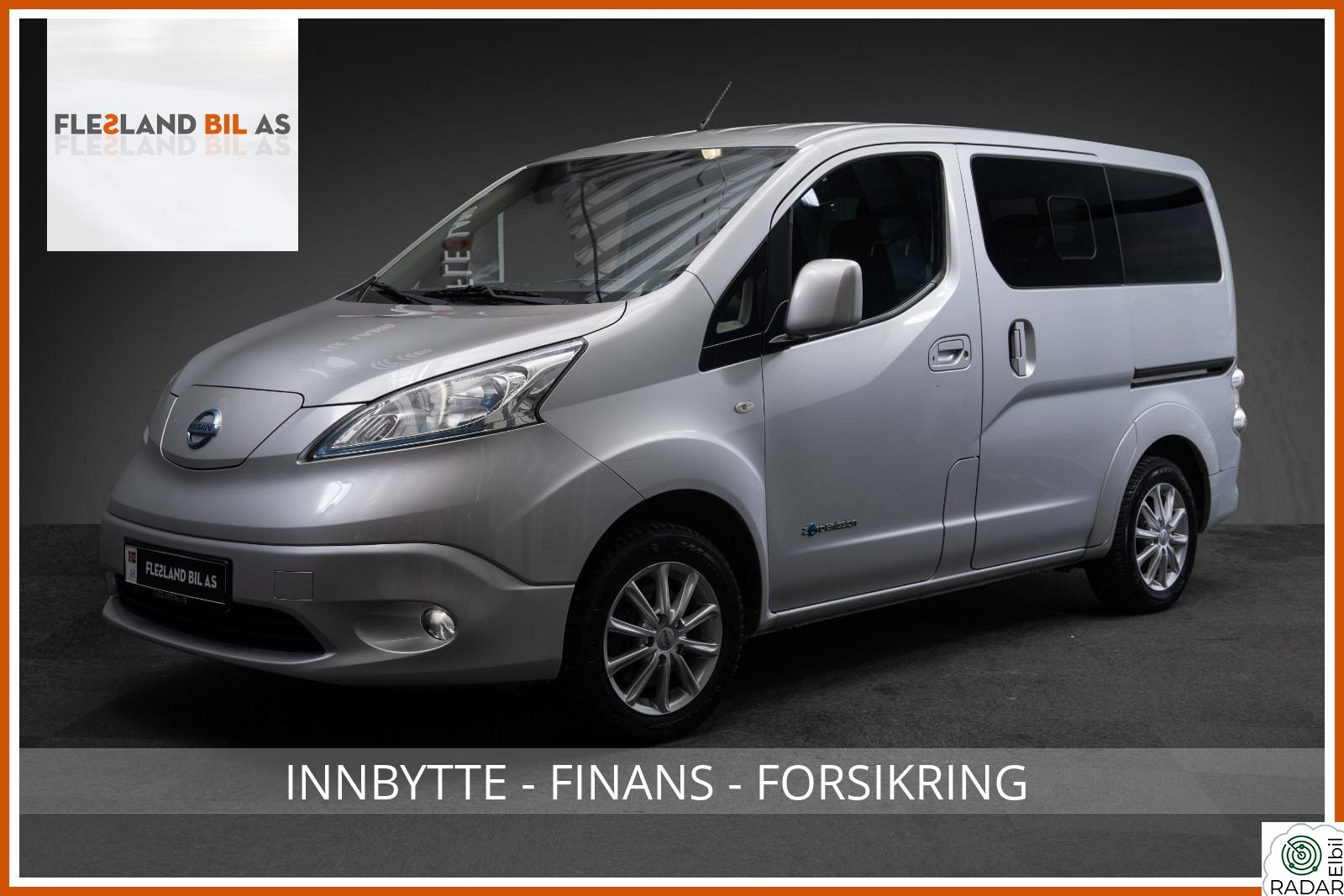 NISSAN e-NV200 7-SETER/PREMIUM/NAV/KAMERA/CRUISE/RATTVARME/2SETT HJUL+