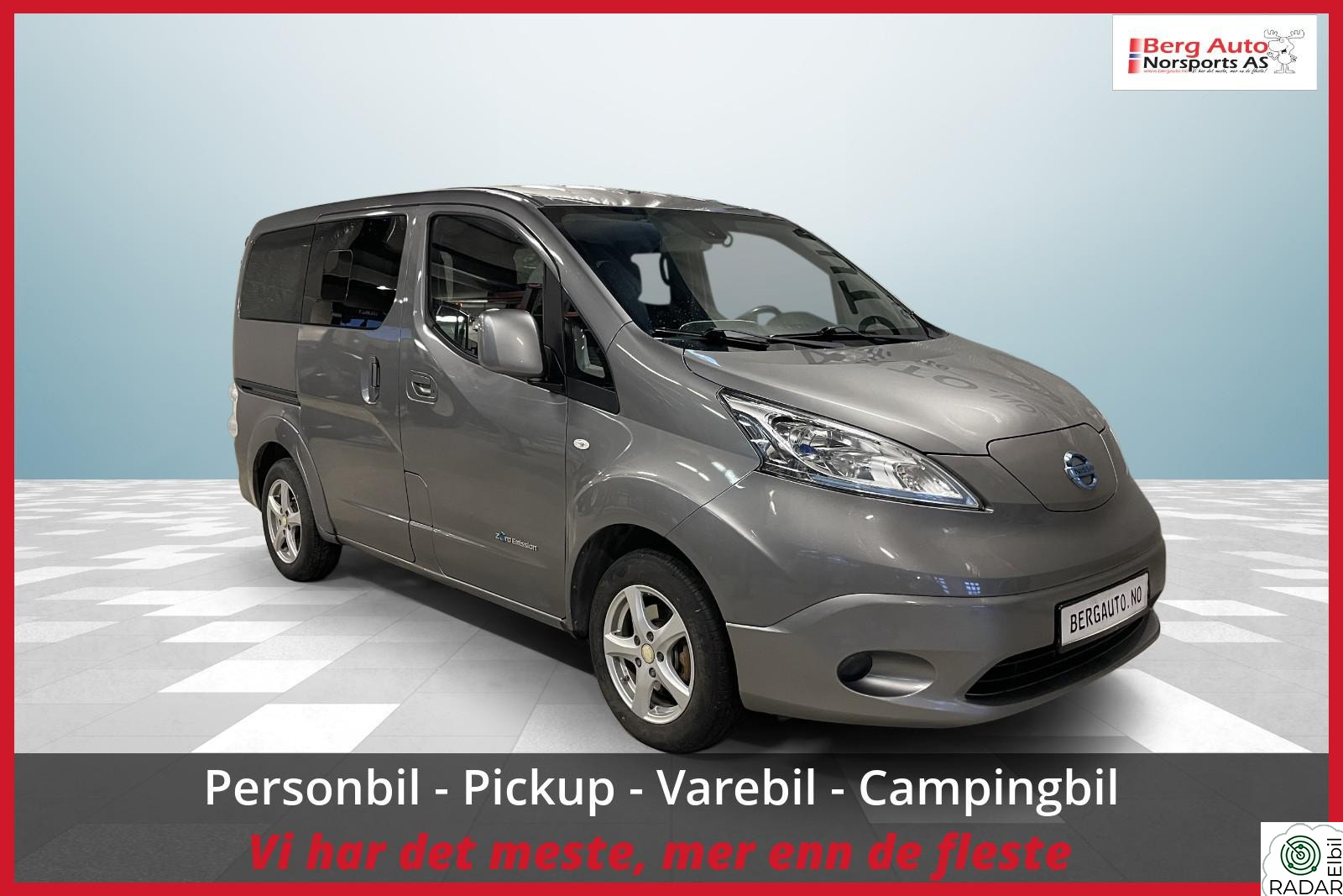 NISSAN e-NV200 Evalia 40KWt // 7 seter // Navi // DAB+ // Meget Pen