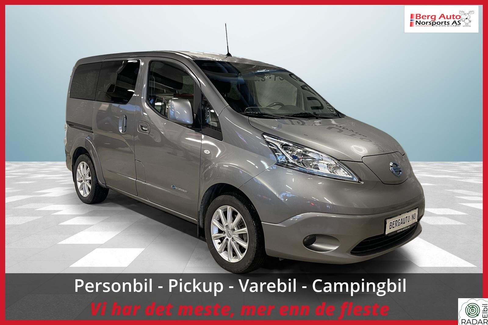 NISSAN e-NV200 Evalia 40KWt // 7 seter // 1-eiers bil // Meget Pen