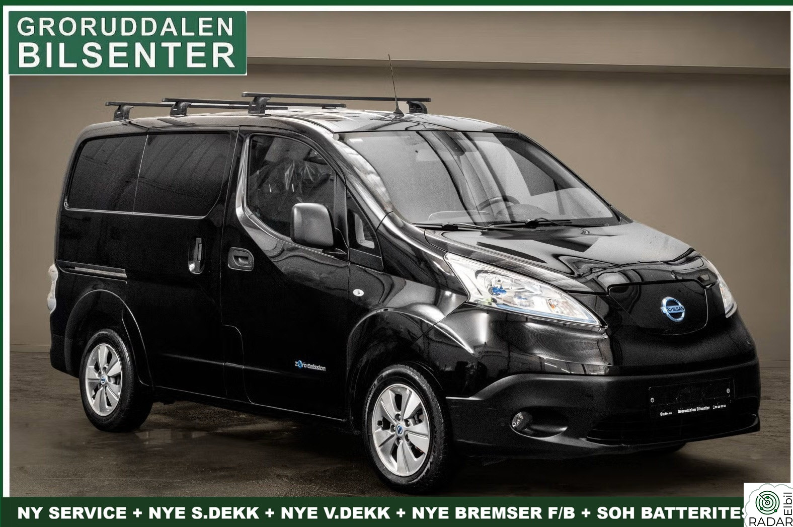 NISSAN e-NV200 40kWh*NORSK*Inredning/2Skyvedør/Navi/Kamera/DAB/Cruise