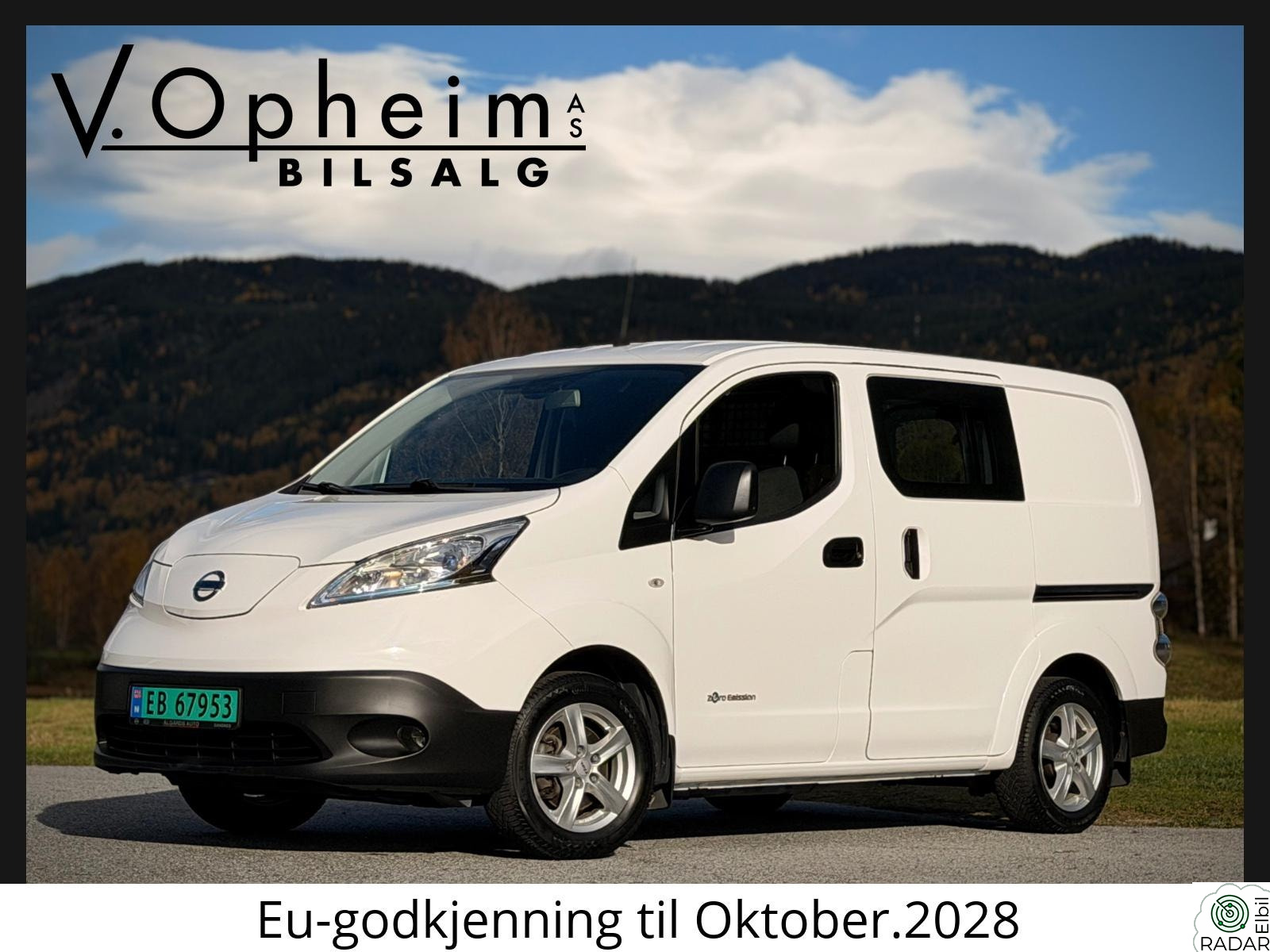 NISSAN e-NV200 Premium/40KWh/Norsk/1Eier/R.Kamera/Klima/Navi/Keyless