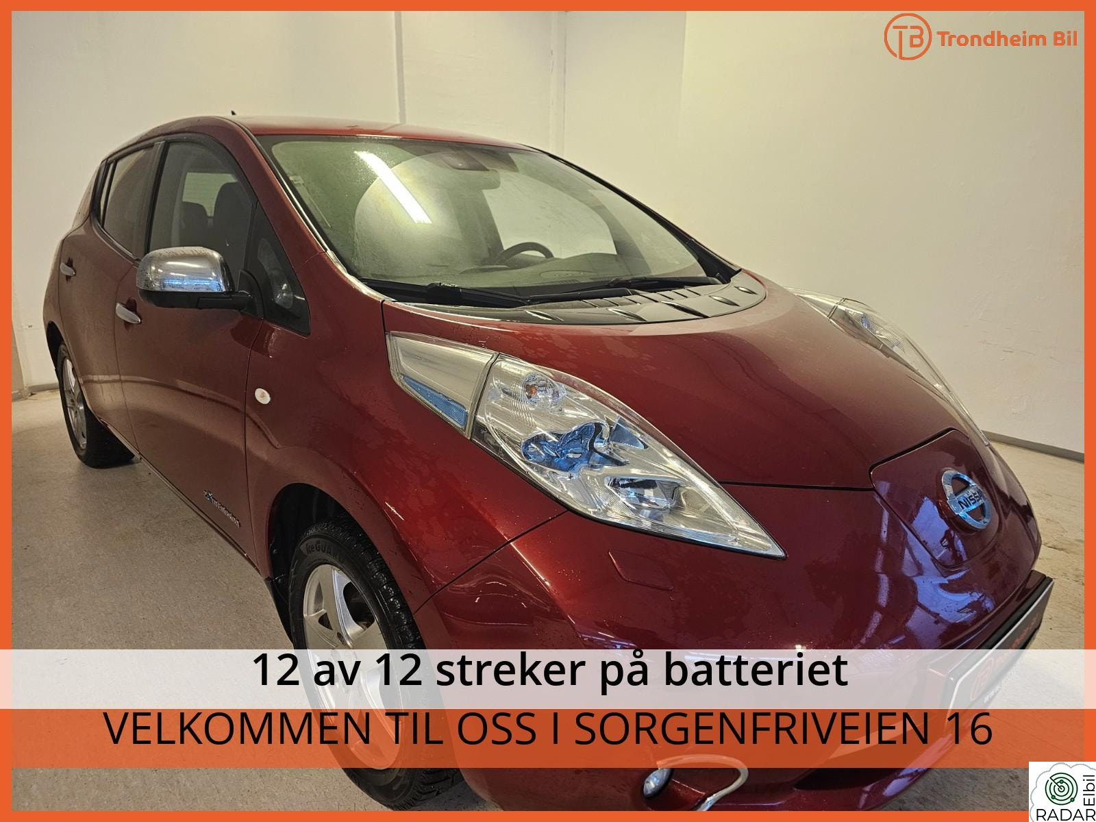 NISSAN LEAF EU til 9.2027, skinn, setevarme fram/bak, Norsk bil++++