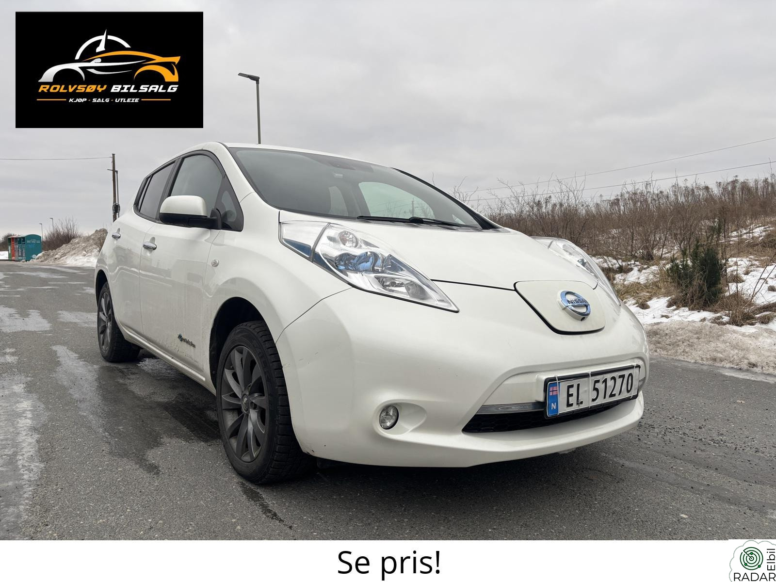 NISSAN LEAF 12/12 streker // lav km // ryggekamera // rattvarmer //