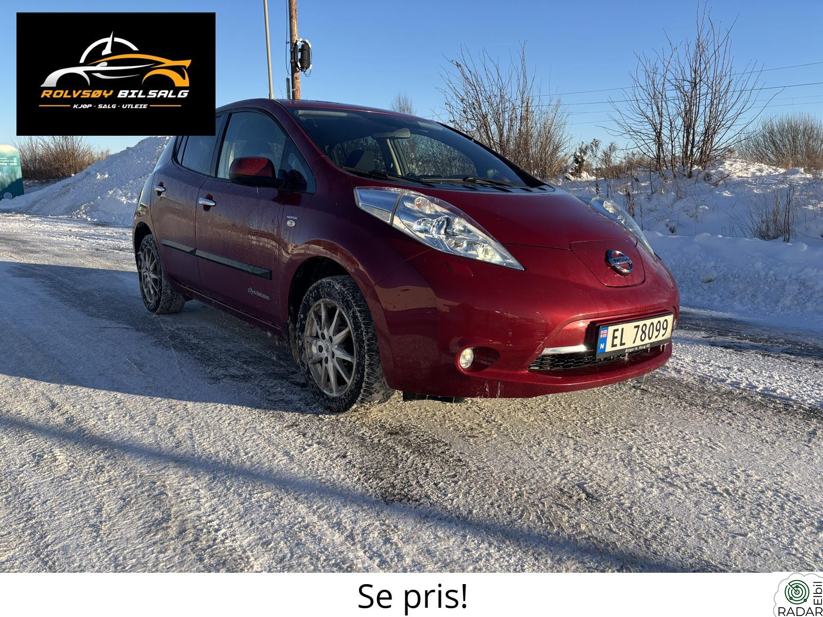 NISSAN LEAF 12/12 Streker // Ny Eu godkjent // S+V dekk // R.Kamera