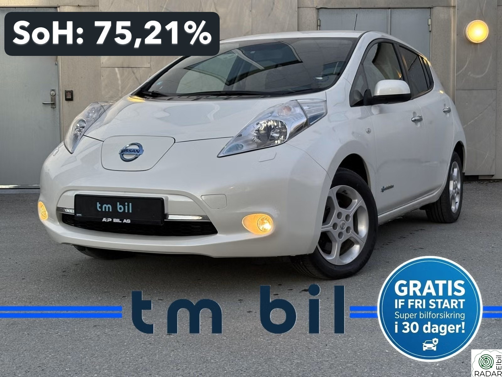 NISSAN LEAF 30kWh SoH: 75,21% Norsk - DAB+ - EU 2028 - Nye bremser bak