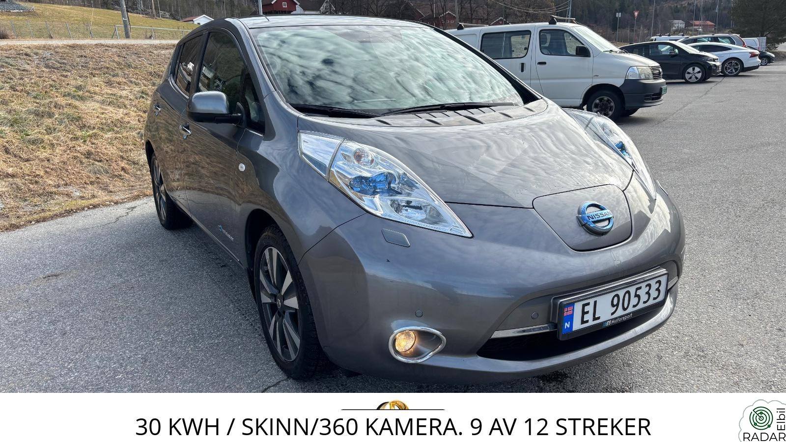 NISSAN LEAF 30kWh 30KWH 9 AV 12 STREKER/SKINN/RYGGE KAMERA/NY EU