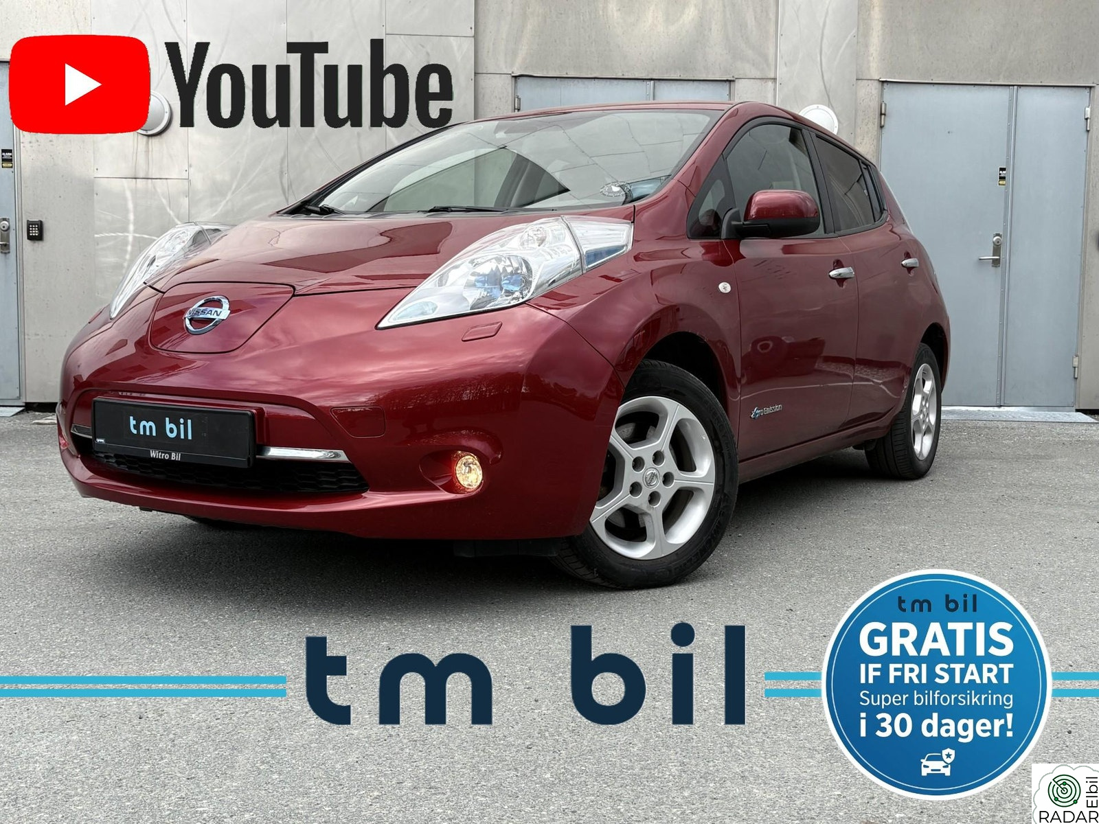 NISSAN LEAF 30kWh 12/12 batteri indikatorer inntakte - 30kWh - Ny service