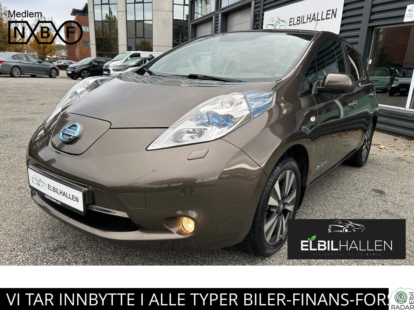 NISSAN LEAF 24kWh NORSK/TEKNA/NY EU/SKINN/360KAMERA/DAB/V.PUMPE/RATTVARME
