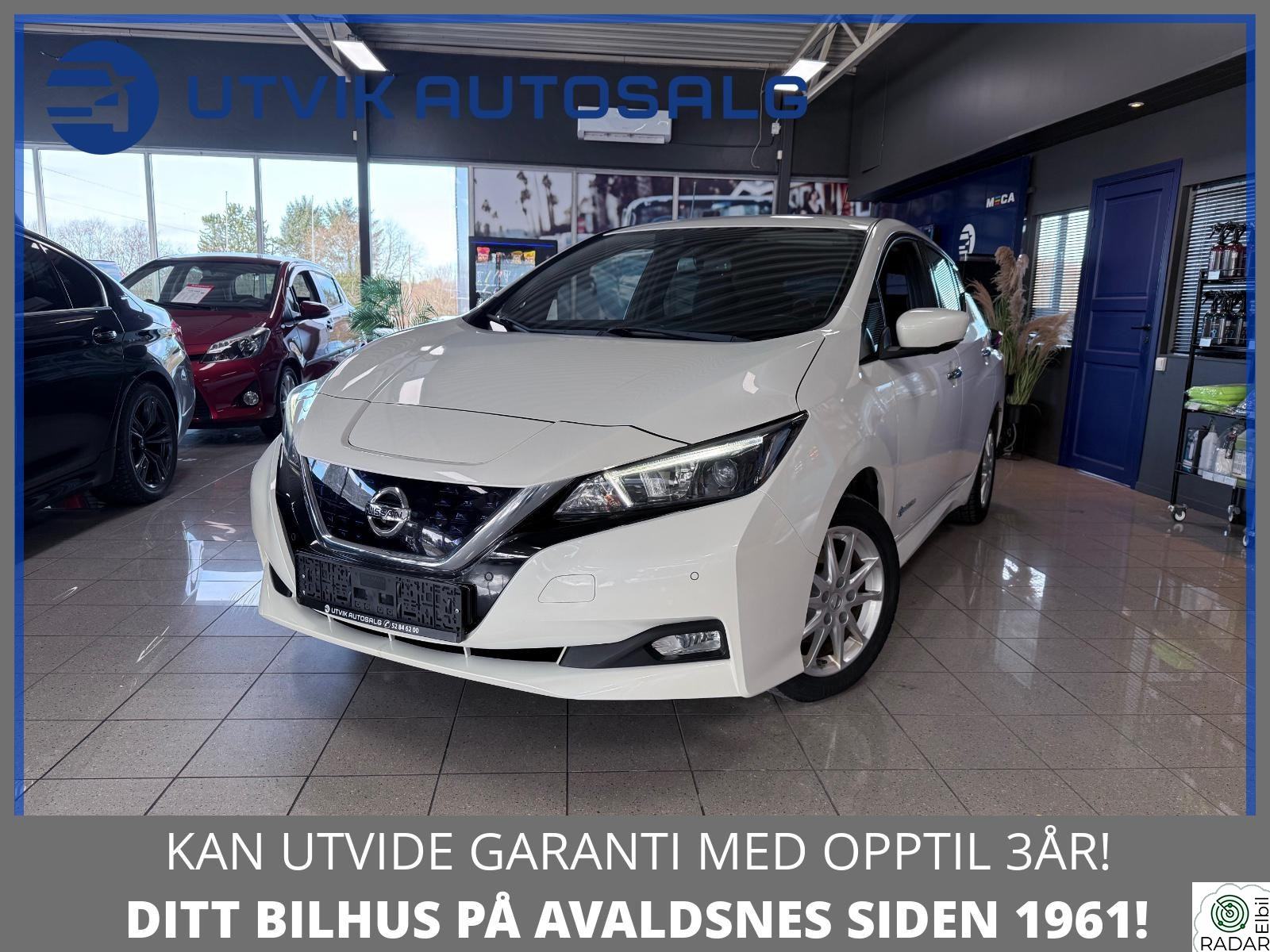 NISSAN LEAF 40kWh N-CONNECTA 270KM WLTP/360KAMERA/VARME RATT/NAVI++