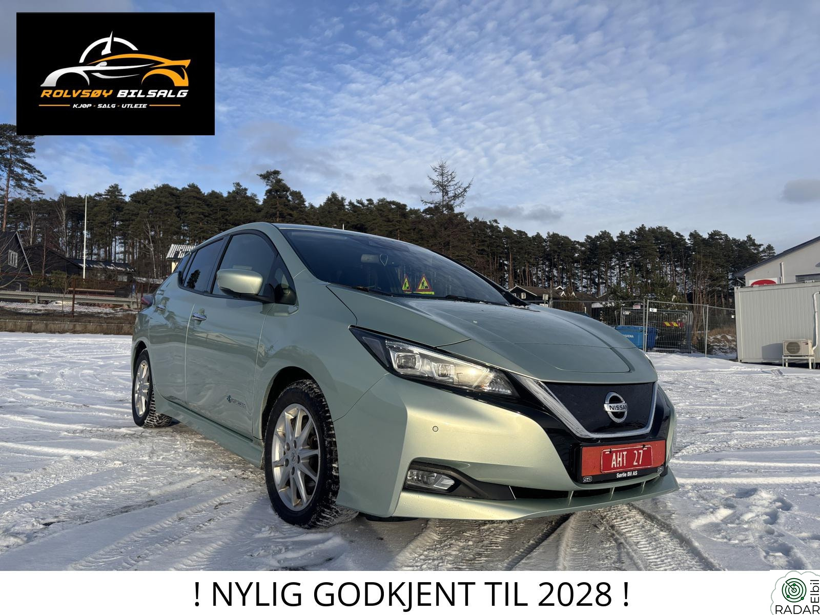 NISSAN LEAF 40kWh 270 rekkevidde // Skinn // Rygge kamera // S+V Dekk //