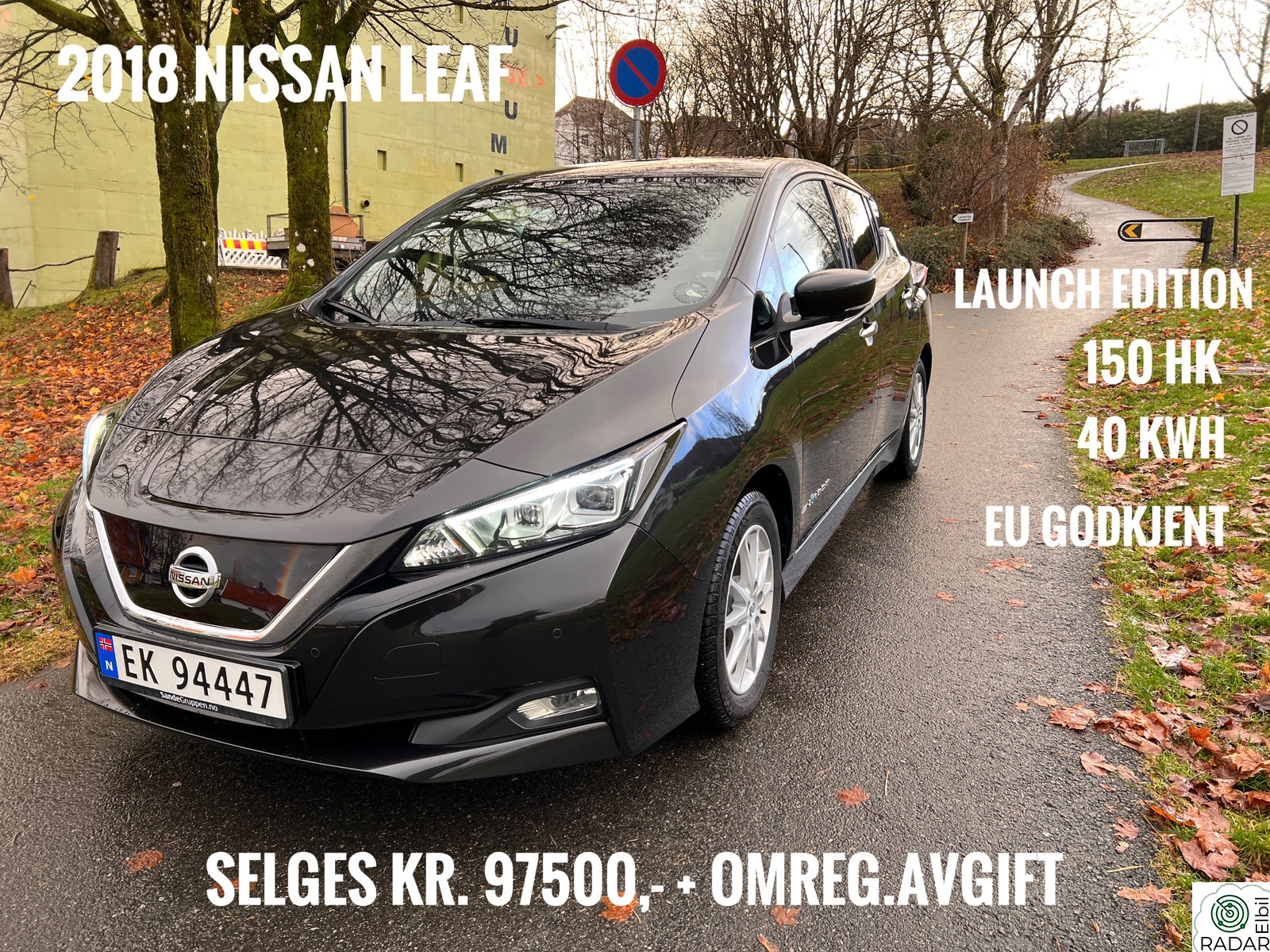 NISSAN LEAF 40kWh 40kWh Launch Edition - Varmepumpe/Navi/Cruise/DAB/ ++!