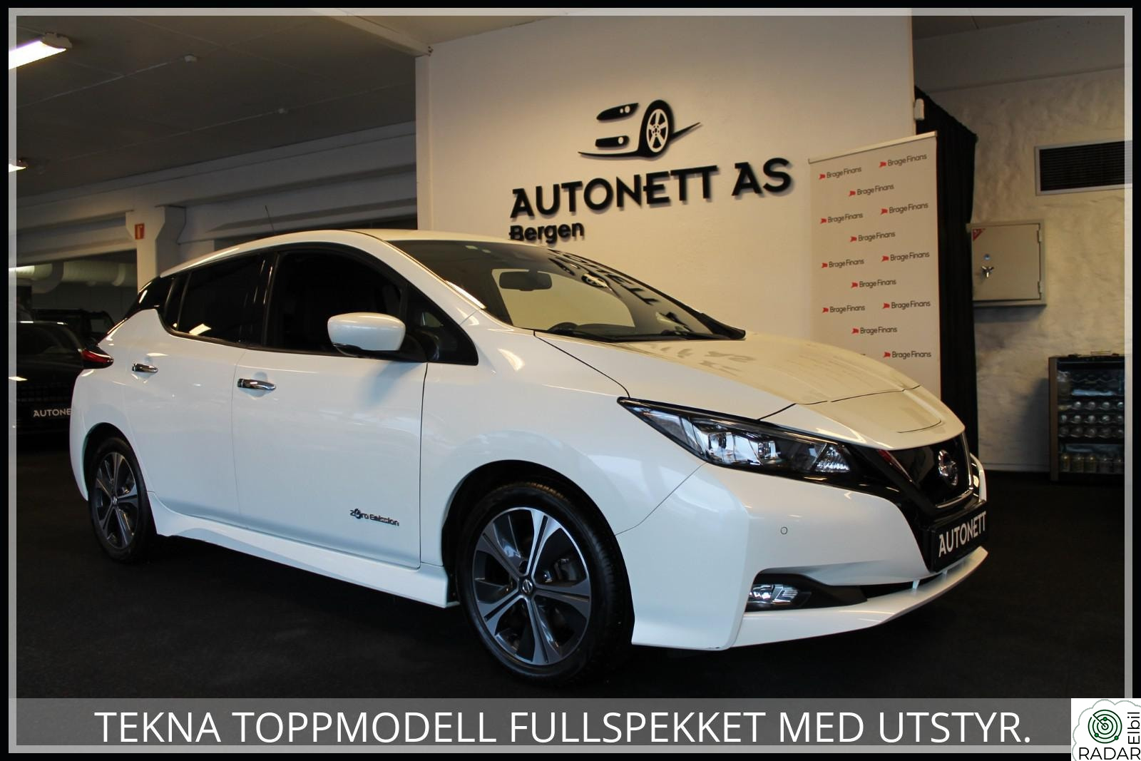 NISSAN Leaf 40kWh TEKNA,SKINN,V-PUMPE,BOSE,SERVICE NÅ,EU-OK TIL 2028!