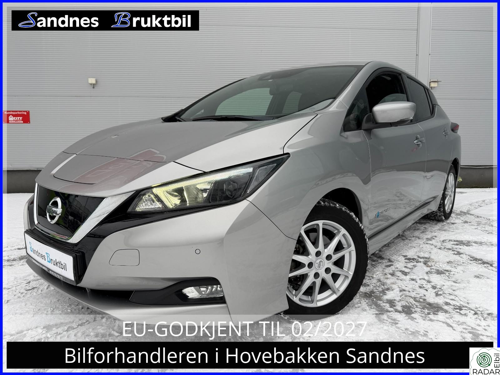 NISSAN Leaf 40kWh 40KWH 360KAMERA,ACC,NAVI,TLF,DAB+,VARME RATT,KEYLESS