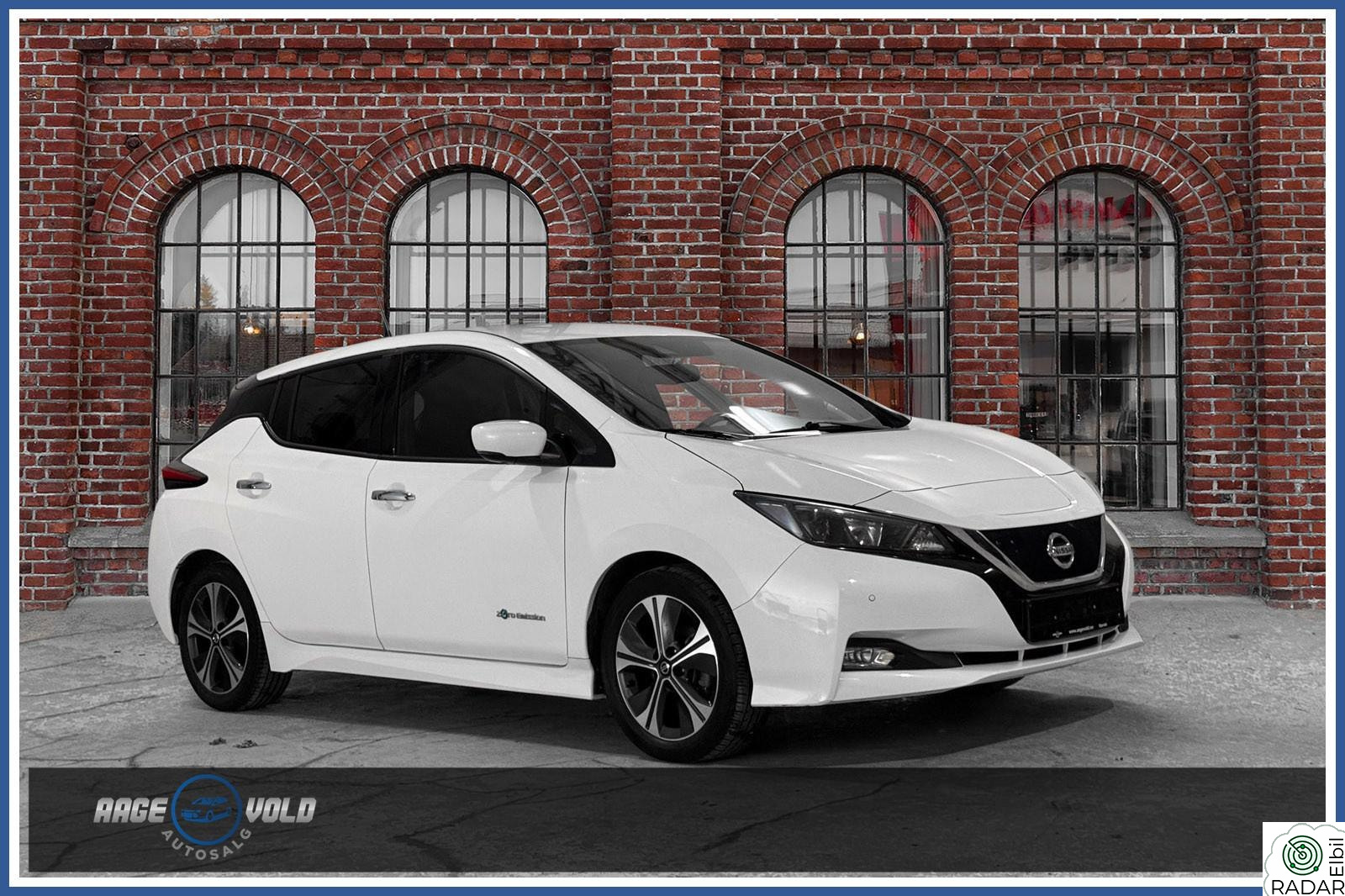 NISSAN Leaf 40kWh 40kw LED Varmepumpe Kamera Rekkevidde 270 km.
