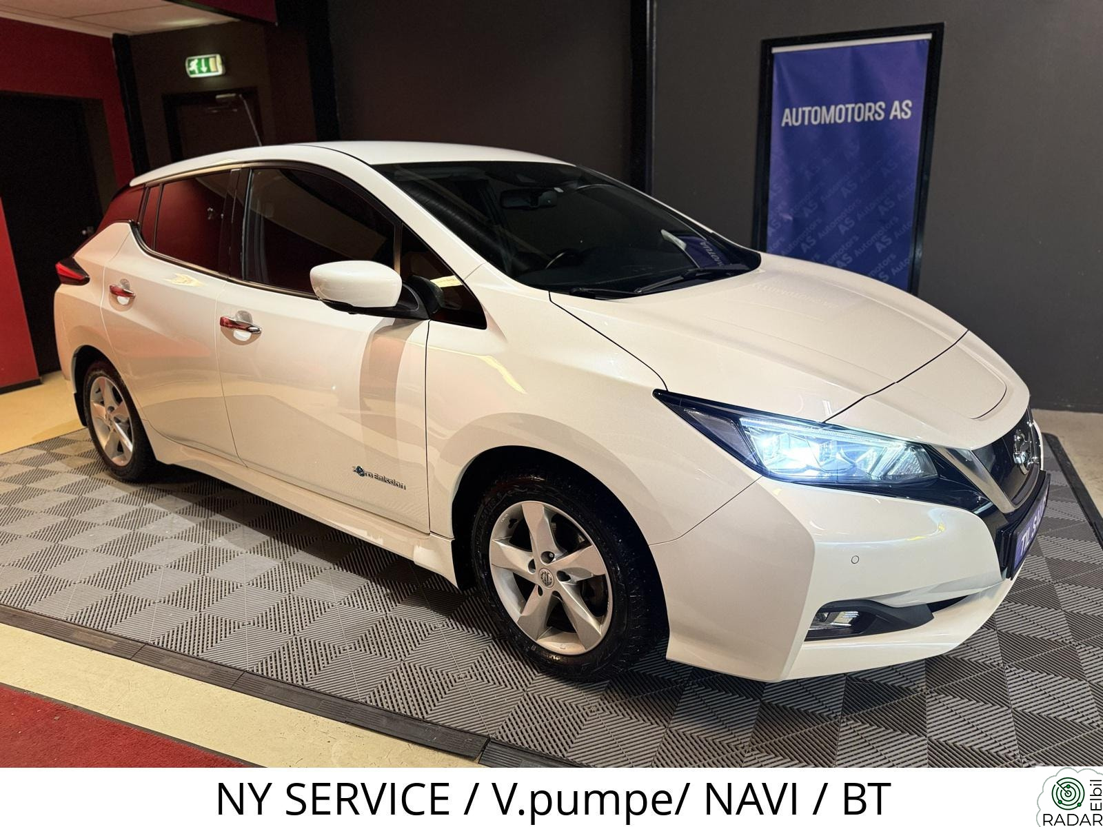 NISSAN Leaf 40kWh 360 KAMERA, SKINN, RATTVARME,V.PUMPE, KEYLESS, DAB,ACC