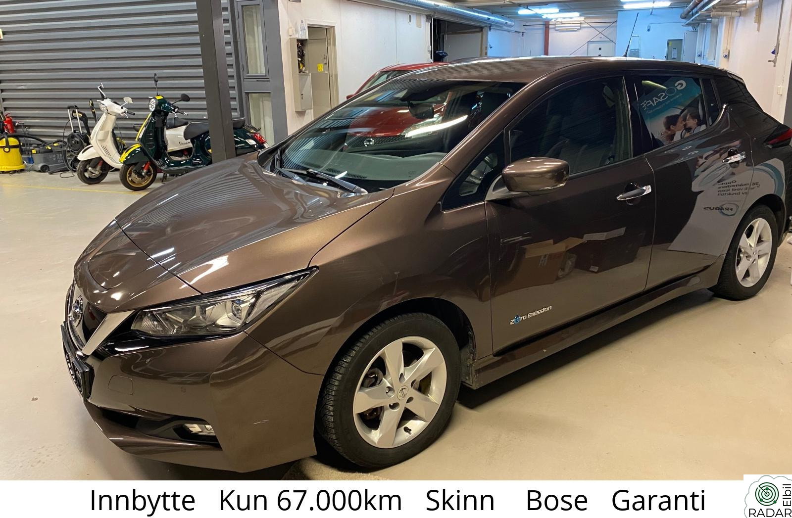 NISSAN Leaf 40kWh Tekna, Skinn, LED-lys, Bose, Garanti