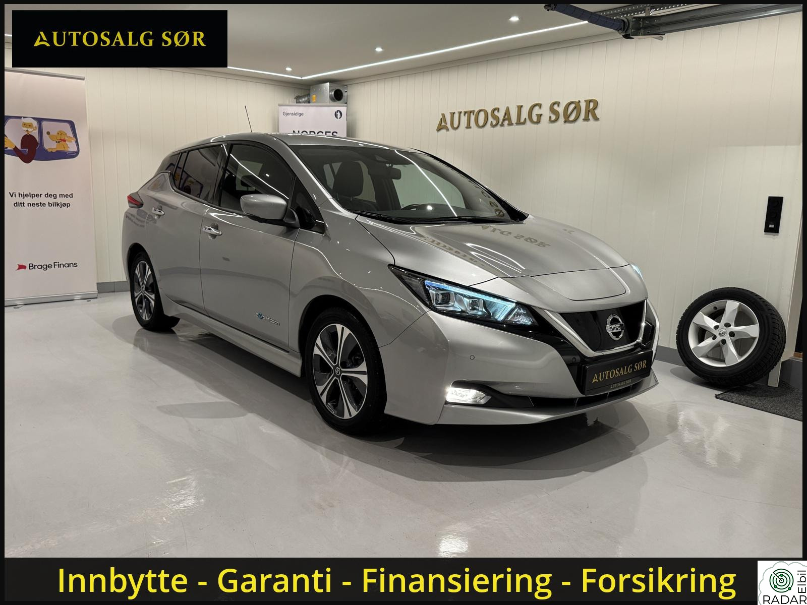 NISSAN Leaf 40kWh 40kWh Tekna/BOSE/360kam/Skinn/ACC/Ny service og EU!