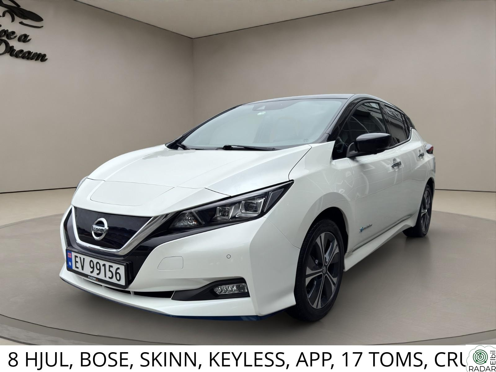 NISSAN Leaf 62kWh 62kWh- TEKNA MED ALT UTSTYR, 2 FARGET SORT OG HVIT