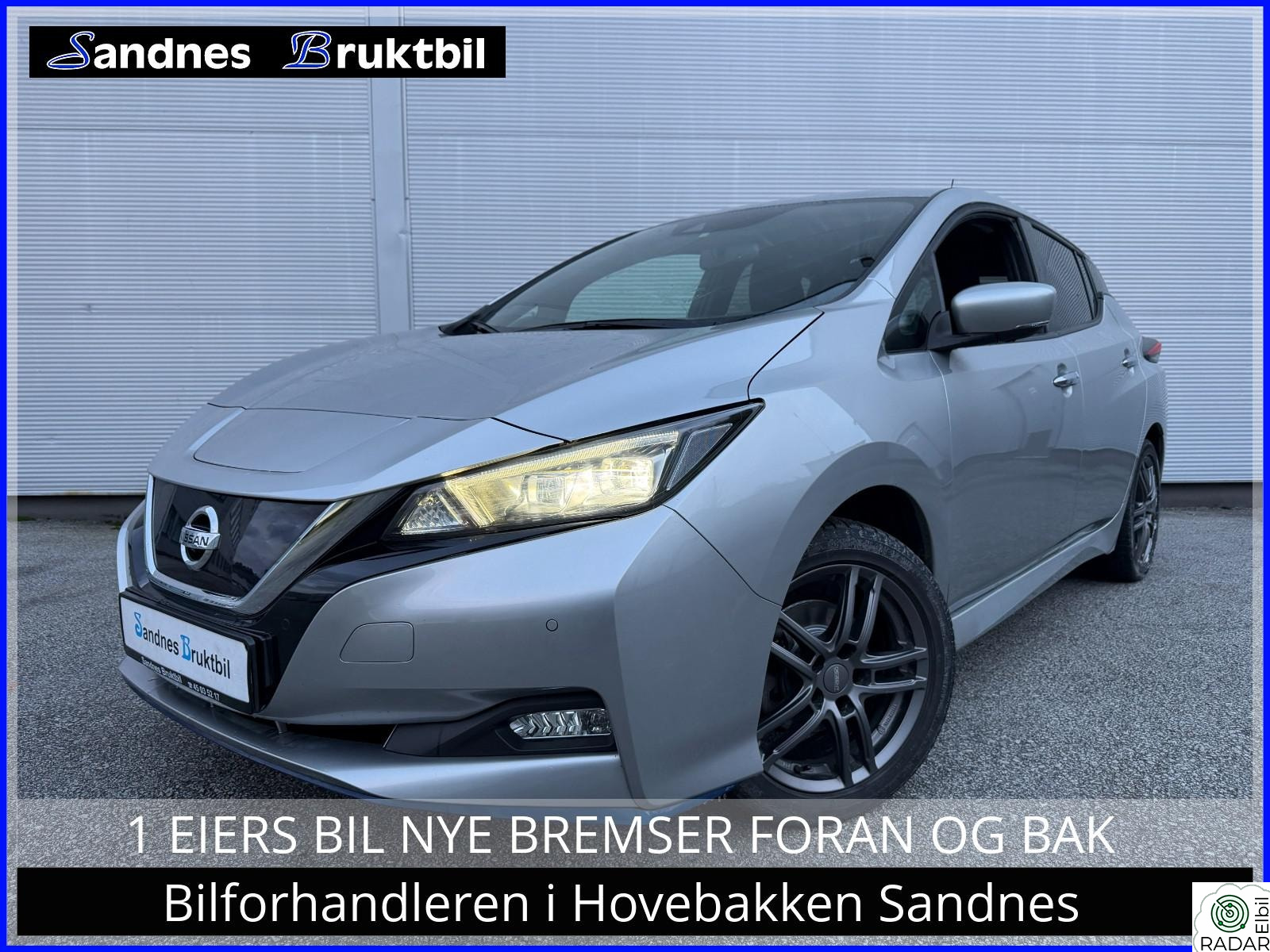 NISSAN Leaf 62kWh 62kWh 360KAMERA,ACC,NAVI,TLF,DAB+,USB,VARME RATT,KEYLES