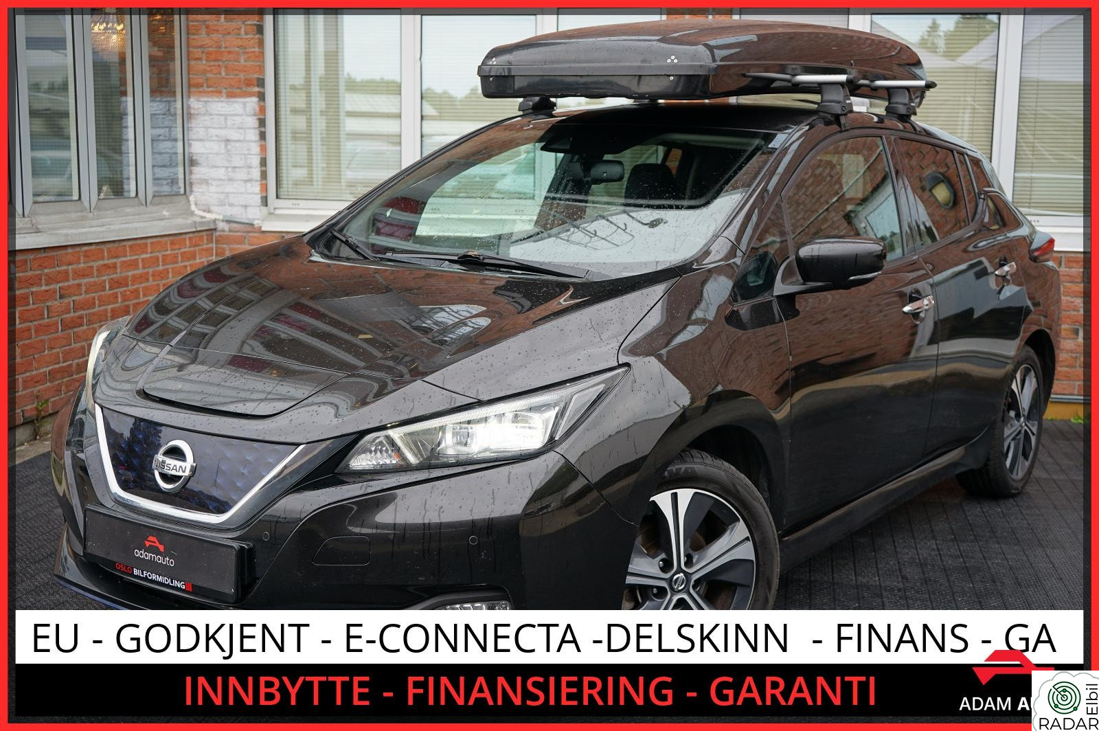 NISSAN Leaf 62kWh 62kWh-360- SKI BOKS-218 HK-RYGGEKAMERA-NAVI-SE UTSTYR