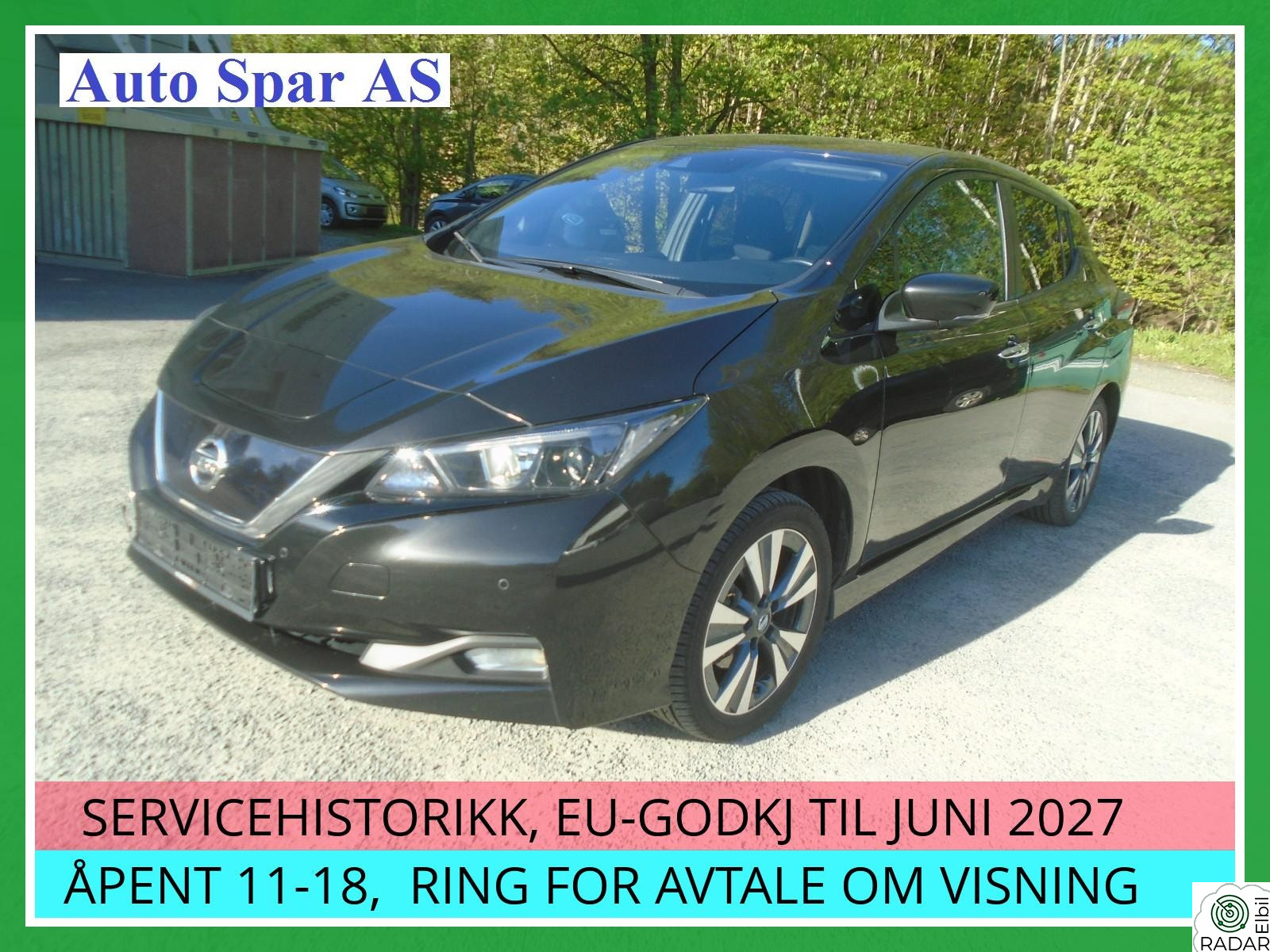 NISSAN LEAF 62kWh 218 HK 62 kWh N-CONNECTA SOLGT NY I NORGE, NYBILGARANTI