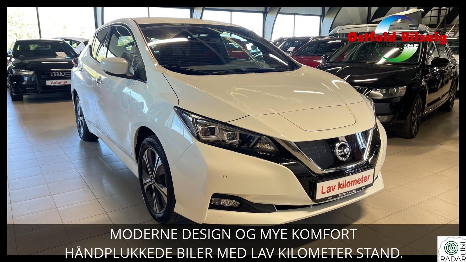 NISSAN LEAF 62kWh 62kWh|2021Mod|360Kam|Cruise|3x Isofix|Delskinn|Lav Km
